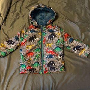 Mick Mack baby boys dinosaur hooded fleece jacket